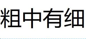 粗中有細 粗中有細