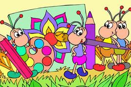 繪畫螞蟻上色 繪畫螞蟻上色