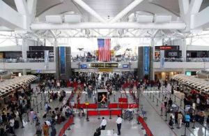 （圖）甘迺迪國際機場候機樓離港大廳