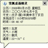 （圖）雪狐桌面精靈