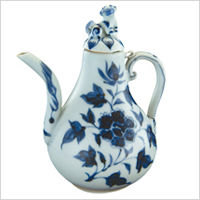 （圖）青花折枝牡丹紋梨形執壺