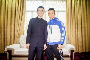 姚輝和其師兄世界冠軍鄭少忠