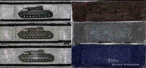 類舉部分銀質坦克擊毀臂章不同材質的襯底圖例