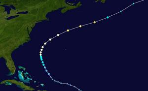 颶風格爾特 路徑圖
