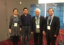 陳劍虹和同事、學生美國留影