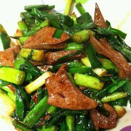 大蒜炒豬肝 大蒜炒豬肝