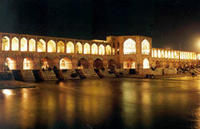 伊朗伊斯法罕郝珠大橋夜景