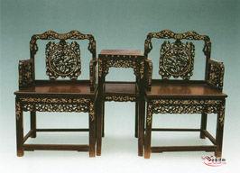 清酸枝木鑲螺鈿公座椅 清酸枝木鑲螺鈿公座椅