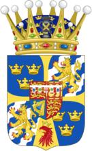 瑪格麗特作為瑞典王儲妃時的紋章