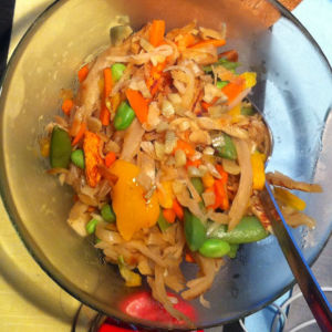 什蔬臘八蒜炒餅