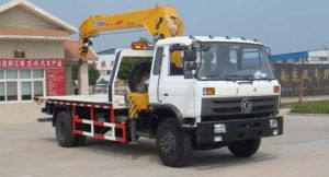 隨車吊平板清障車