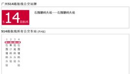 廣州輪渡S14路航線 廣州輪渡S14路航線