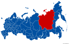 薩哈共和國在俄羅斯聯邦中的位置