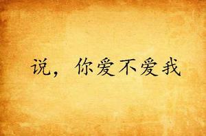 說,你愛不愛我 說,你愛不愛我