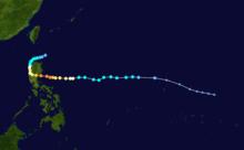 超強颱風巨爵 路徑圖