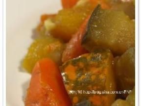 胡蘿蔔南瓜炒茄子 胡蘿蔔南瓜炒茄子