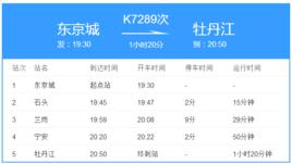 K7289次列車 K7289次列車