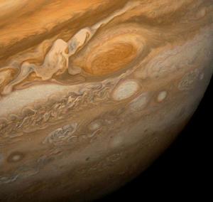 1979年航海家1號所見到的廣域木星和大紅斑