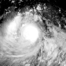 9月10日，逐漸增強的颱風山竹