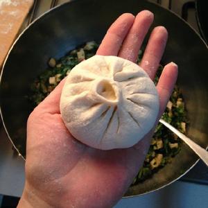 菠菜豆腐冬粉包子