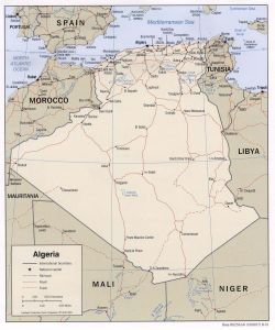 阿爾及利亞全國地圖