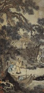 明周臣柴門送客圖 明周臣柴門送客圖