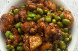 雞腿燒毛豆 雞腿燒毛豆