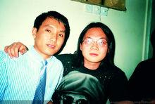1999年10月，與王樂元在廣州某詩歌朗誦會上