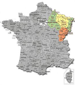 弗朗什-孔泰大區位於法國東部，與瑞士接壤