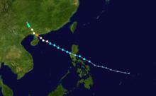 強颱風彩虹 路徑圖