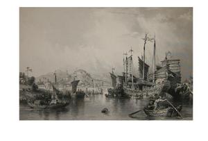 19世紀中葉的甬江入海口明信片 19世紀中葉的甬江入海口明信片