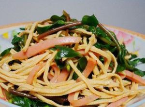 火腿拌馬齒莧 火腿拌馬齒莧