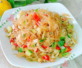 青菜肉末炒冬粉 青菜肉末炒冬粉