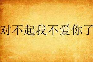對不起我不愛你了 對不起我不愛你了