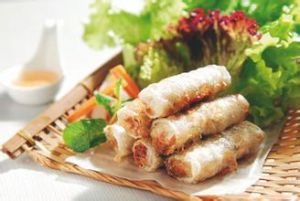 韭菜肉絲春卷 韭菜肉絲春卷