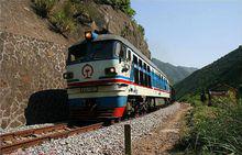 行駛在金溫鐵路的列車