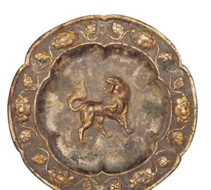 獅紋金花銀盤 獅紋金花銀盤