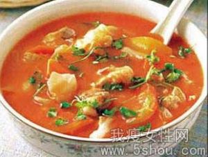 西紅柿胡蘿蔔鹹肉湯