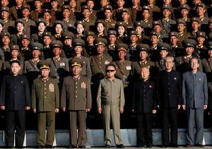 金正恩與金正日一起視察人民軍部隊