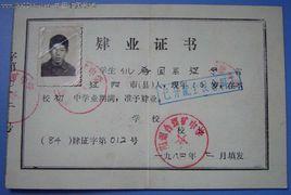 肄業證書 肄業證書