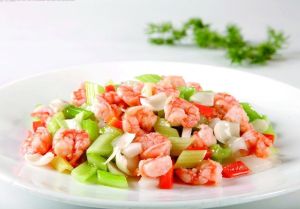 百合西芹炒蝦仁