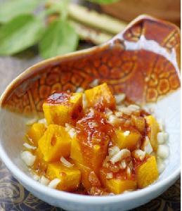 微波蚝油南瓜 微波蚝油南瓜