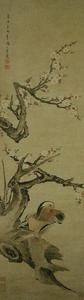 杏花孤鴛圖軸 杏花孤鴛圖軸