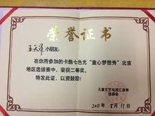 童心夢想秀獲獎證書