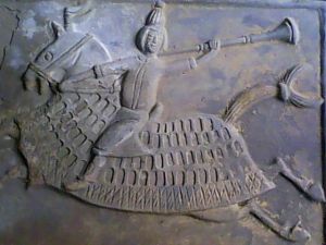 古代畫像磚中女將軍坐騎上的馬鎧
