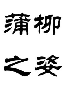 蒲柳之姿 蒲柳之姿