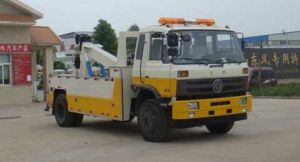 東風平頭一拖一聯體清障車