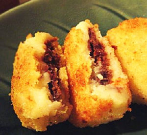 炸紅豆薯餅 炸紅豆薯餅