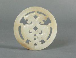 白玉雙龍佩 白玉雙龍佩