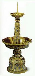 錘胎琺瑯燭台 錘胎琺瑯燭台
